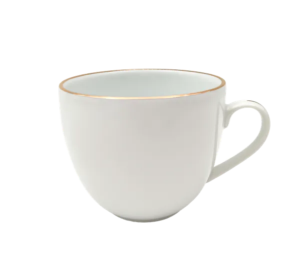 Puodelis Gold, porcelianas, su lėkštute, 320 ml, D 10 cm, H 9 cm, vnt