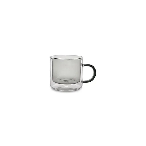 Puodelis Liv Grey, borosilikatinis stiklas, 270 ml, D 8,5 cm, H 7,8 cm, 2 vnt.