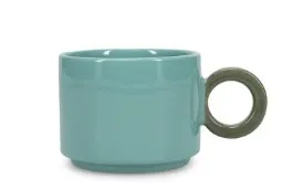Puodelis Lou, akmens masė, mėlyna/žalia, 280 ml, D 8,5 cm, H 6,7 cm, vnt.