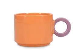 Puodelis Lou, akmens masė, oranžinė/violetinė, 280 ml, D 8,5 cm, H 6,7 cm, vnt.