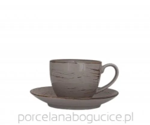 Krūze NOSTALGIA Popiel, ar šķīvi, porcelāns, 300 ml, D16cm, gab