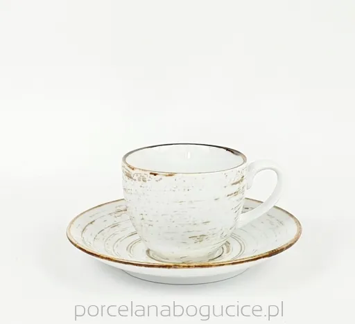 Puodelis NOSTALGIA White, su lėkštute, porcelianas, 220 ml, D 9/16 cm, H 7,5 cm, vnt