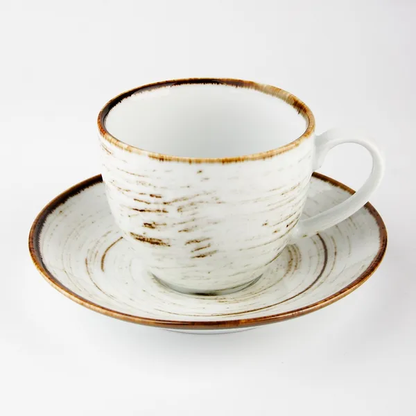 Krūze NOSTALGIA White, ar šķīvi, porcelāns, 300 ml, D 9 cm, H 8,5 cm