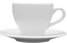 Puodelis Paula, su lėkštute, porcelianas, 150 ml, D 7,9 cm, H 6,6 cm, 6 vnt