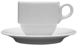 Puodelis Wersal, su lėkštute, porcelianas, 250 ml, D 9,1 cm, H 7 cm, 6 vnt