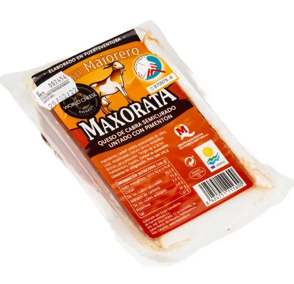 Puskietis ožkų pieno sūris Majorero MAXORATA, PDO, pusiau brandintas, 225g