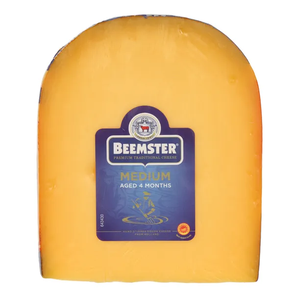 Puskietis sūris BEEMSTER, Medium, PDO, brandintas 4 mėnesius., 48% RSM, 250g
