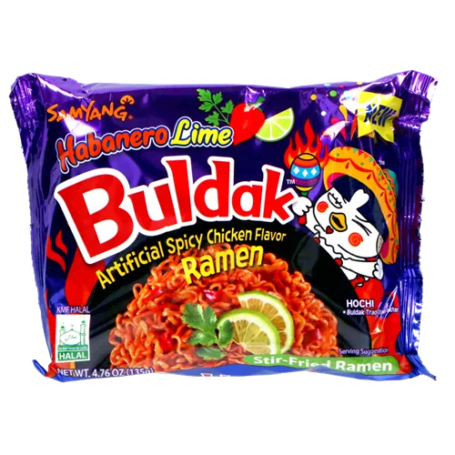 Ātri pagatavojamas nūdeles SAMYANG Ramen Buldak Hot Chicken Habanero Lime, 135g