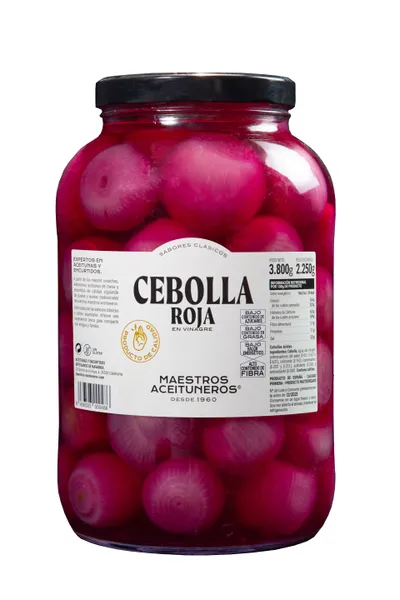 Raudonieji svogunai MAESTROS ACEITUNEROS, marinuoti, 3,8/2,25 kg