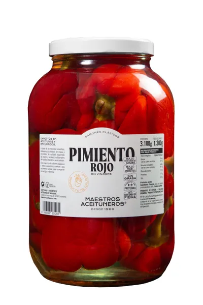 Raudonoji  marinuota paprika, MAESTROS ACEITUNEROS, 3,1/1,3 kg