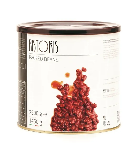 Raudonosios pupelės pomidorų padaže RISTORIS, kepintos, 2,62kg/1,19kg