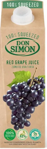 Raudonųjų vynuogių sultys DON SIMON, tiesioginio spaudimo, 100%, 1l