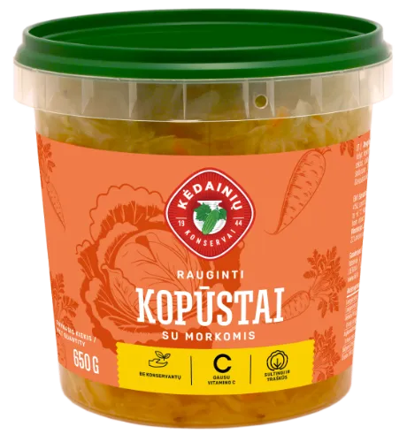 Rauginti kopūstai KĖDAINIŲ su morkomis, 650 g