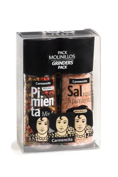 Rinkinys CARMENCITA, 4 pipirų ir himalajų druskos, malūnėliuose, 140 g