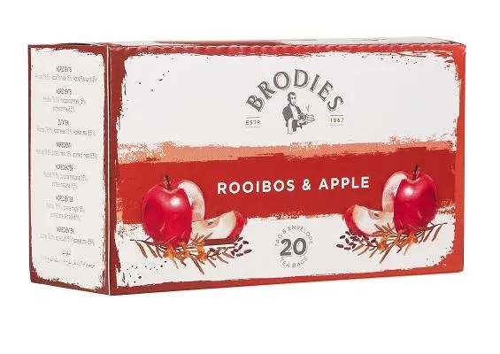 Roibos ir obuolių skonio, Brodies, arbata 20 vnt