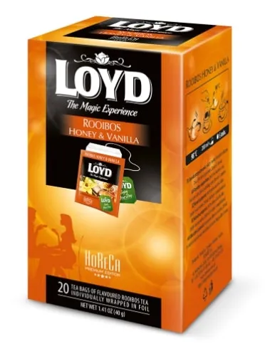 Sarkanā tēja LOYD Rooibos ar medu un vaniļu FS 20x2g