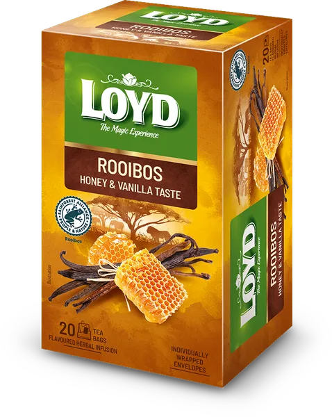 Rooibos arbatos gėrimas LOYD, medaus ir vanilės skonio, 20 x 2g
