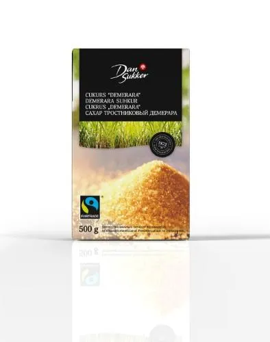 Rudas cukrus DANSUKKER, Demerara, 500 g
