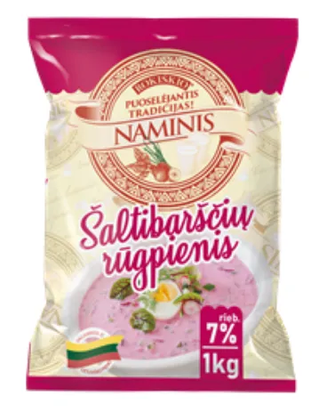 Rūgpienis ROKIŠKIO NAMINIS, šaltibarščiams, 7%, 1l