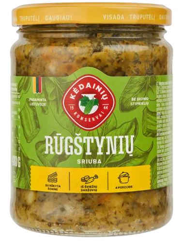 Skābeņu zupa KĖDAINIŲ ar kūpinātu šķiņķi, 480g