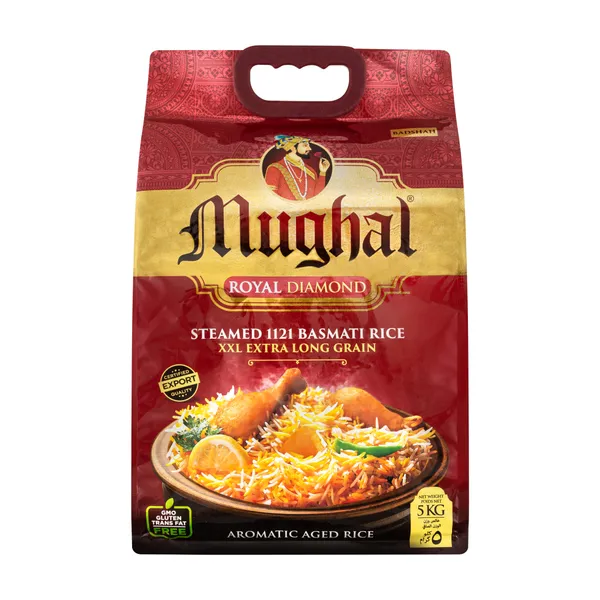 Ryžiai MUGHAL, Royal Diamond, Basmati, ilgagrūdžiai, 5 kg