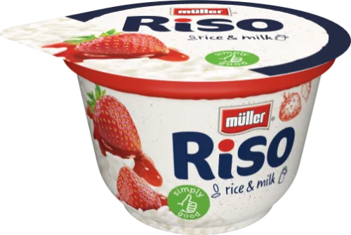 Ryžių košė MÜLLER Riso, su braškėmis, 200g