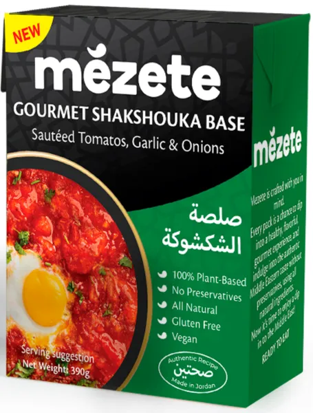 Šakšuka pomidorų padaže MEZETE, su svogūnais ir česnakais, 390g