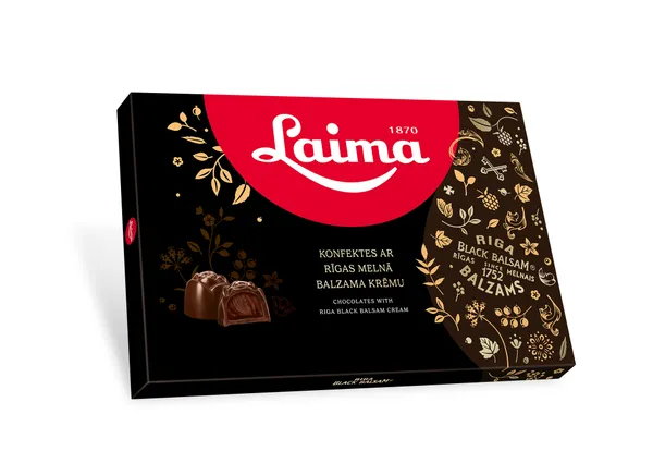 Saldainiai LAIMA Black Balsam, juodojo šokolado, 420 g