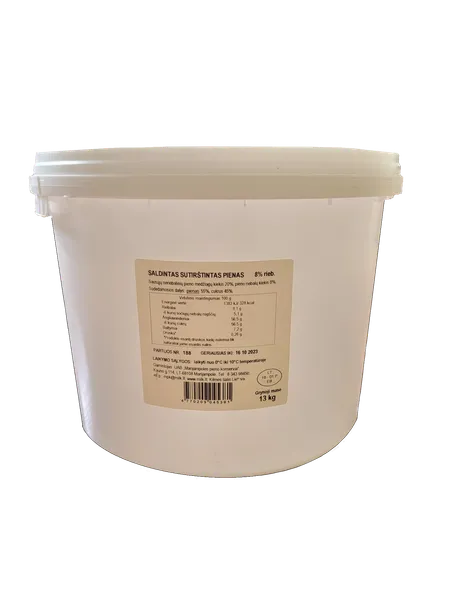 Saldintas sutirštintas pienas, 8% , 13kg, MMP