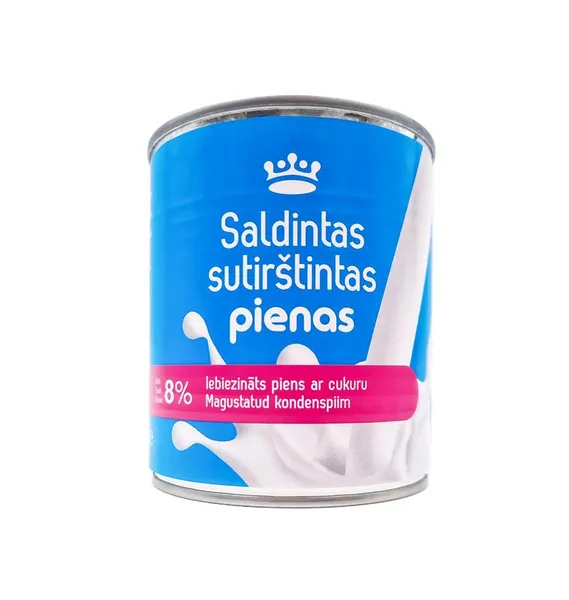 Saldintas sutirštintas pienas, 8%, 385 g