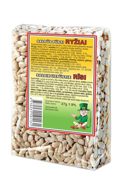 Saldūs pūsti ryžiai MORKŪNAS, 27 g