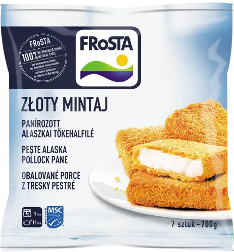 Šaldyta aliaskinės rudagalvės menkės filė, FROSTA, tešloje, 700g
