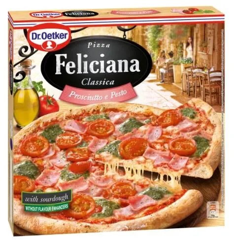 Šaldyta pica FELICIANA Prosciutto e Pesto, 360 g