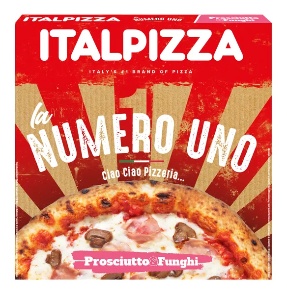 Frozen pizza ITALPIZZA, La Numero Uno Prosciutto e Funghi, 440 g