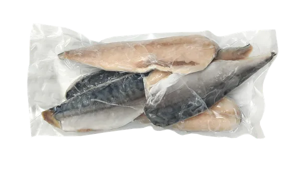 Šaldyta skumbrės filė su oda, 120-160 g , 20 %  glazūros, ~1kg