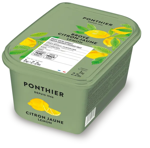 Šaldyta trintų Menton citrinų tyrė PONTHIER, su minkštimu, PGI, 1 kg