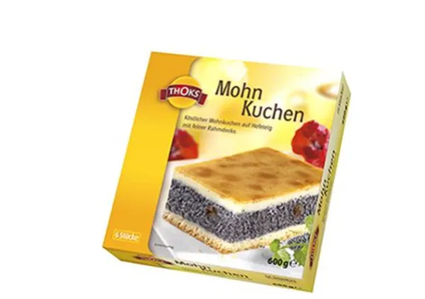 Saldēta kūka THOKS, ar magonēm, sagriezta, 6x100g