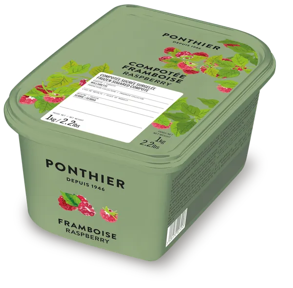 Šaldytas aviečių kompotas, PONTHIER, 1 kg, PNR
