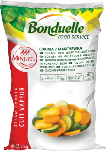 Šaldytas cukinijų ir morkų mišinys BONDUELLE, 2,5 kg