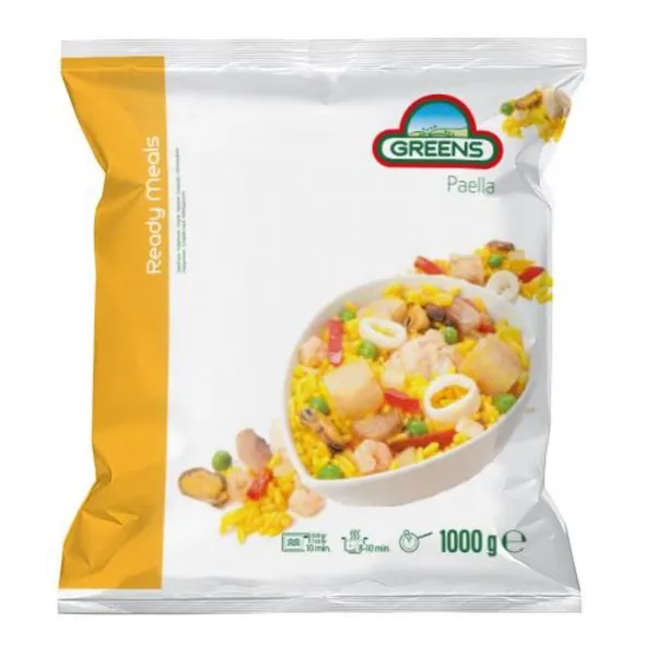 Saldēts dārzeņu maisījums GREENS Paella, 1kg IQF