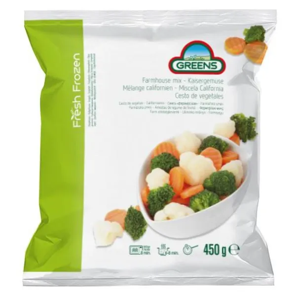 Saldēts dārzeņu maisījums GREENS Broccoli mix, 450g IQF