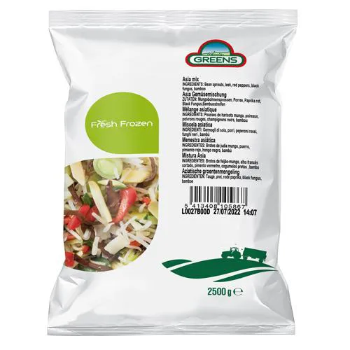 Šaldytas daržovių mišinys GREENS, WOK Asia, 2,5 kg
