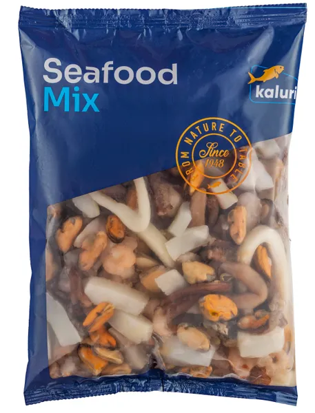 Šaldytas jūros gėrybių mišinys, 5 ingredientai, nevirtas, 20%, 800g