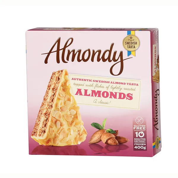 Šaldytas migdolinis pyragas ALMONDY (12x75g), 0,9 kg