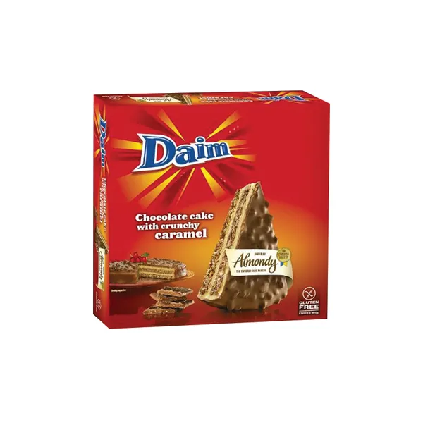 Šaldytas migdolinis pyragas ALMONDY, su Daim šokoladu, 400 g nepjaustytas