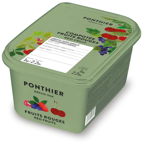 Šaldytas raudonųjų uogų kompotas PONTHIER, 1 kg, PNR