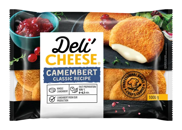 Šaldytas sūris Deli'Cheese, D84-92mm, Kamambero klasikinis 1kg