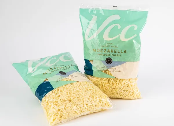 Šaldytas sūris mozzarella, tarkuotas kubeliais, 45%, 2 kg