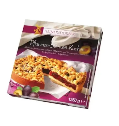 Šaldytas trupininis slyvų pyragas HEINERSDORFER, nepjaustytas, 1250 g