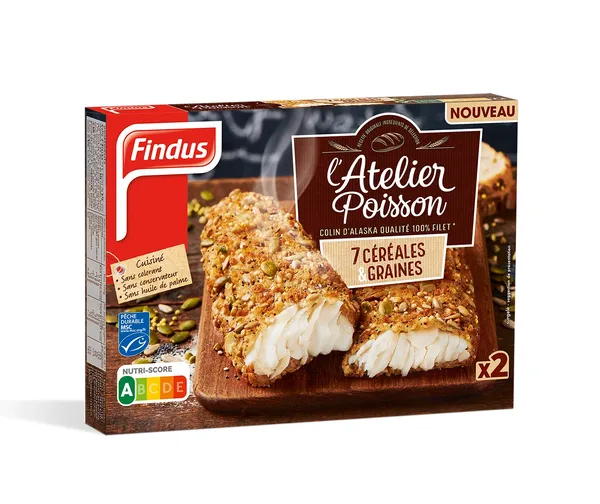 Saldēta mintaja fileja panējumā ar sēklām FINDUS 250g